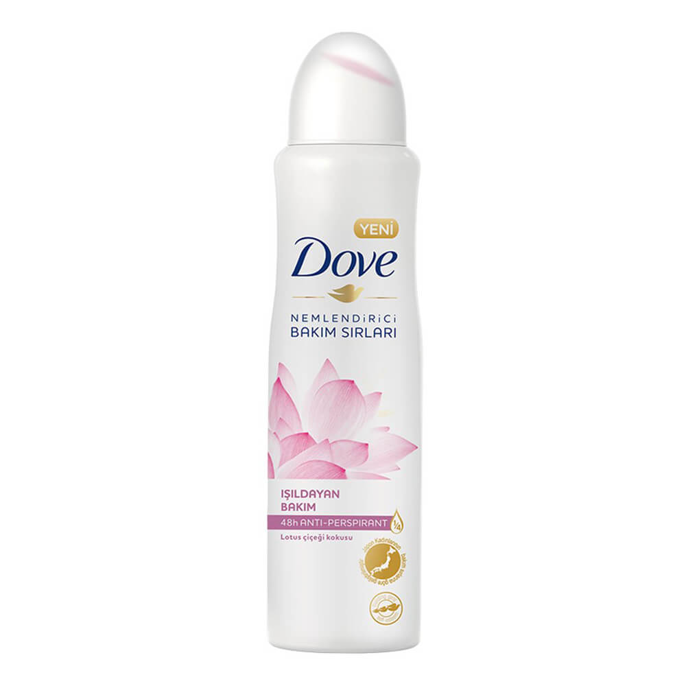 Dove Işıldayan Bakım Lotus Çiçeği Kokusu Sprey Deodorant 150 Ml