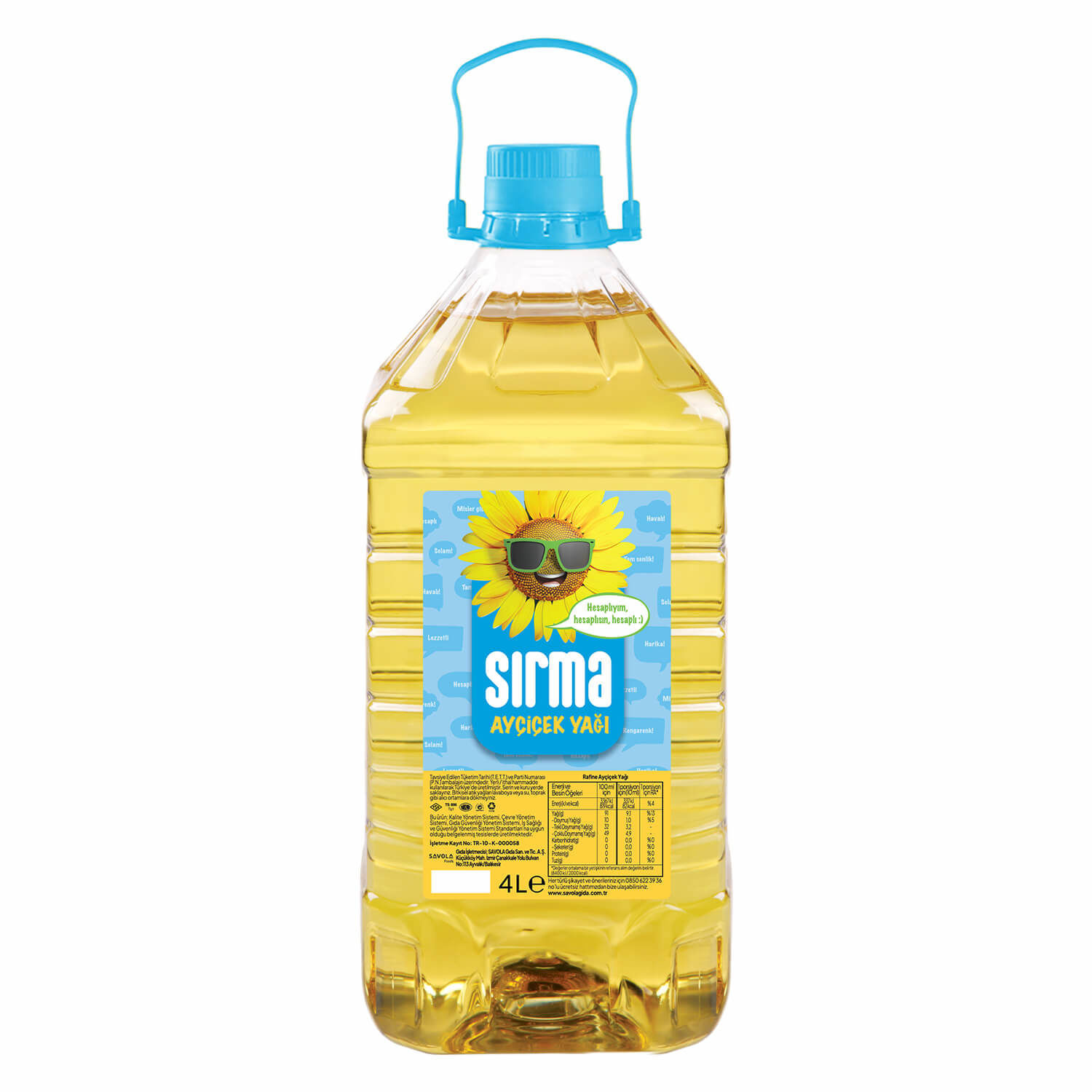 Sırma Ayçiçek Yağı (Pet) 4 Lt