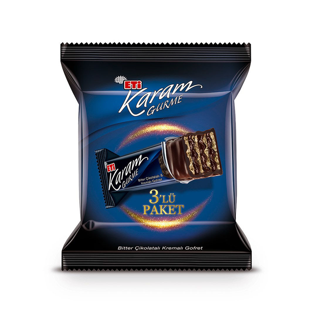 Eti Karam Gurme Çikolatalı Gofret 3'lü Paket