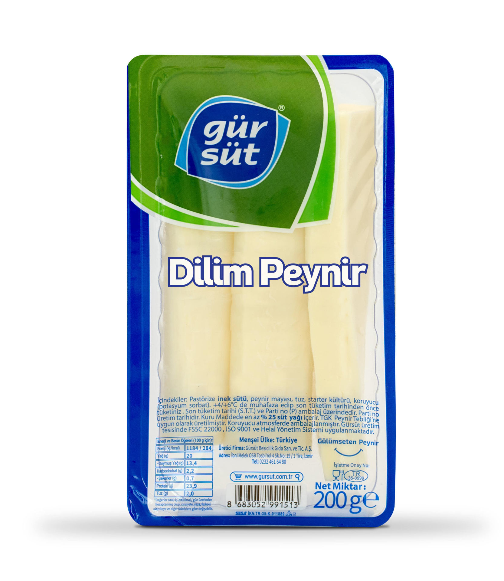 Gürsüt Dilim Peyniri 200Gr