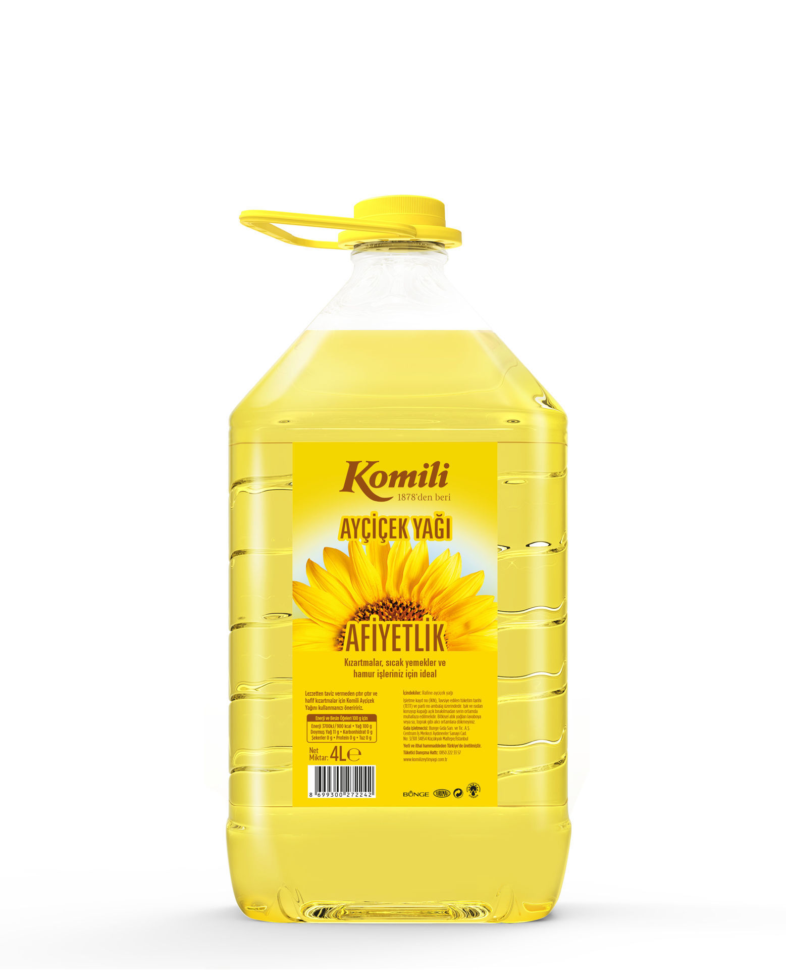 Komili Ayçiçek Yağı Pet 4 Lt