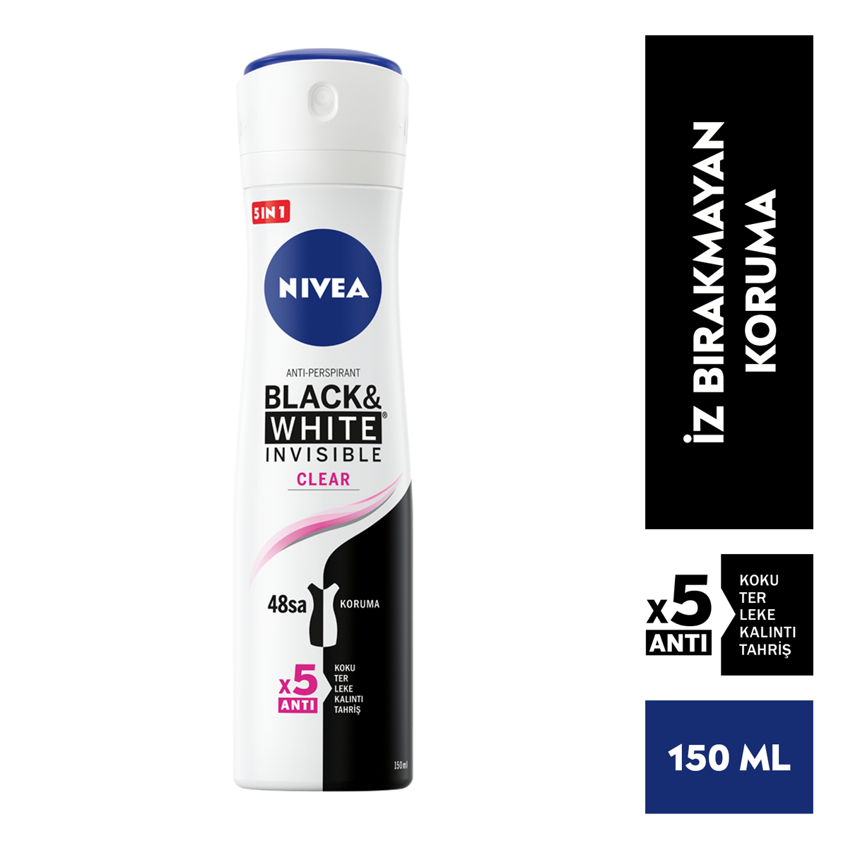 Nivea Invisible Black&White Clear Sprey Deodorant 150 ML