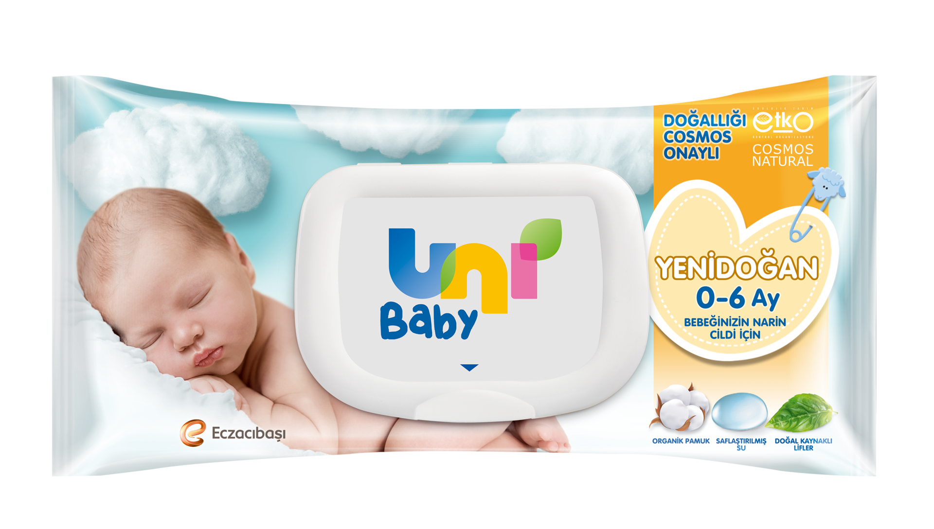 Uni Baby Yenidoğan Islak Mendil 40'lı