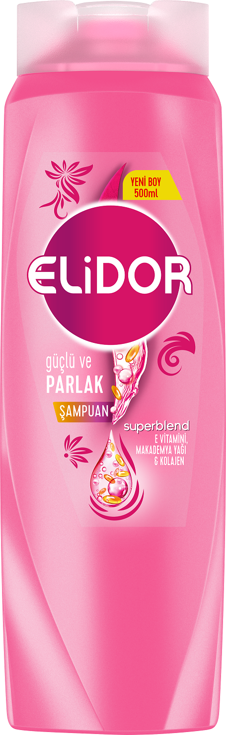 Elidor Güçlü ve Parlak Saçlar İçin Bakım Şampuanı 500 Ml