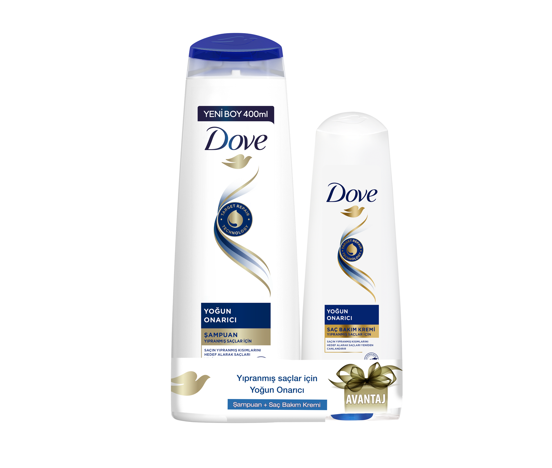 Dove Yoğun Onarıcı Bakım Şampuanı 400 Ml+200 Ml