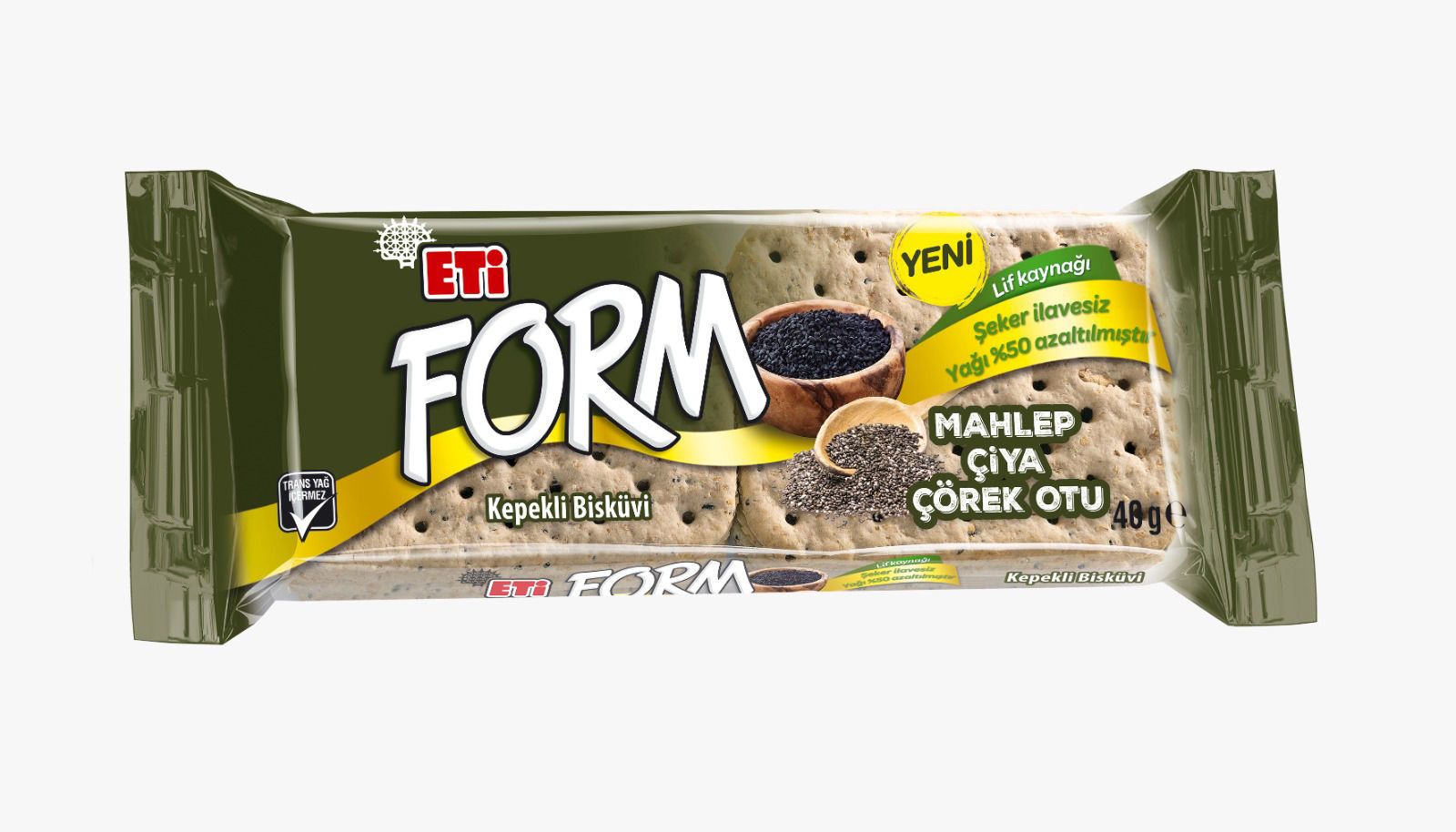 Eti Form Mahlep Chialı Çörekotlu Kepekli Bisküvi 40 Gr