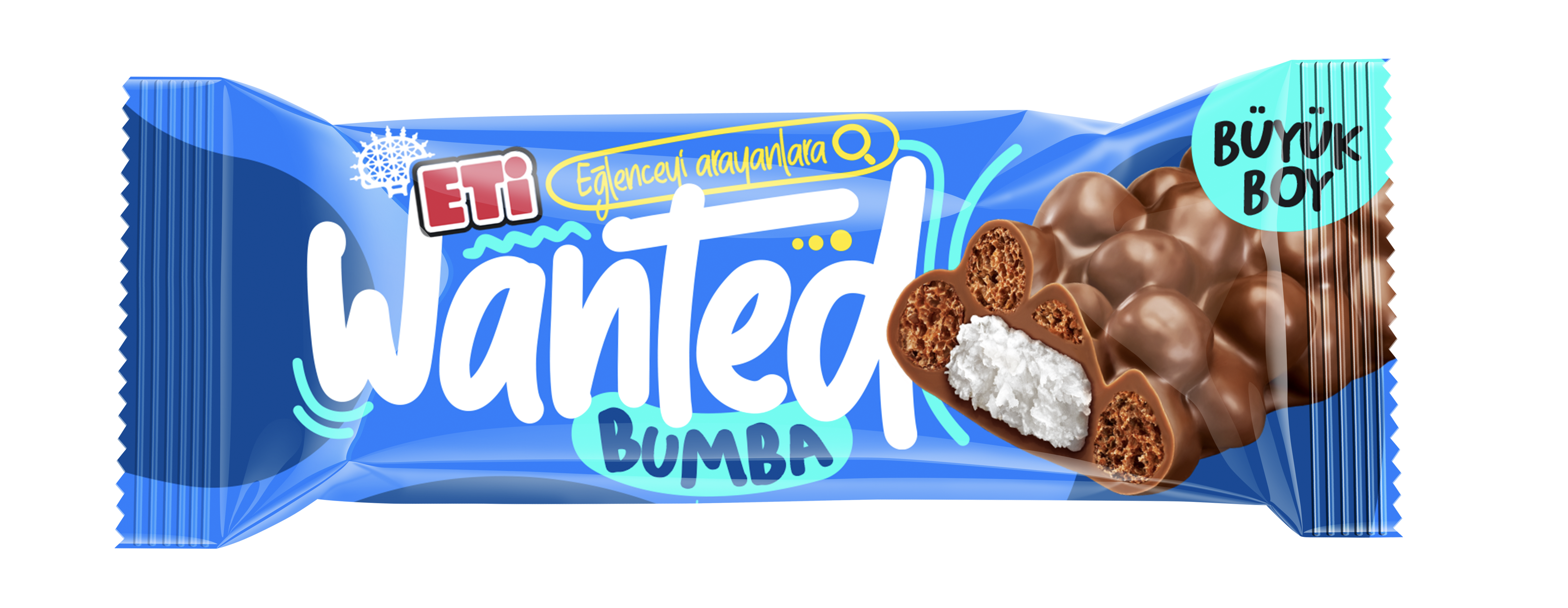 Eti Wanted Bumba Sütlü Çikolata Kaplı Hindistan Cevizli  Bar 32 Gr