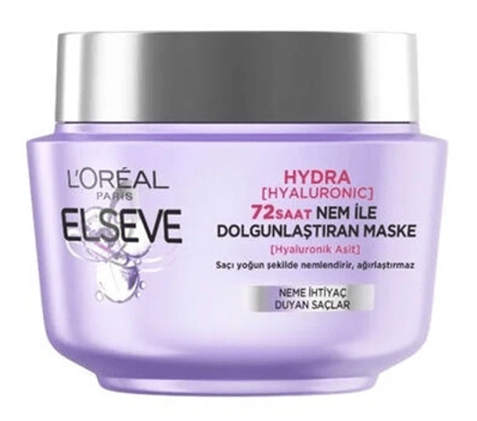 Loreal Paris Elseve Hydra Hyaluronic 72 Saat Nem ile Dolgunlaştıran Maske 300 Ml