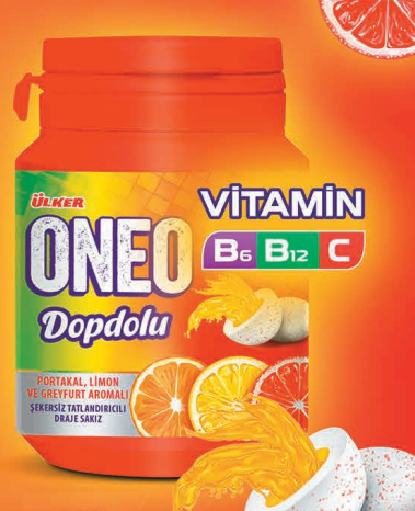 Ülker Oneo Dopdolu Vitamin Draje Meyveli Sakız
