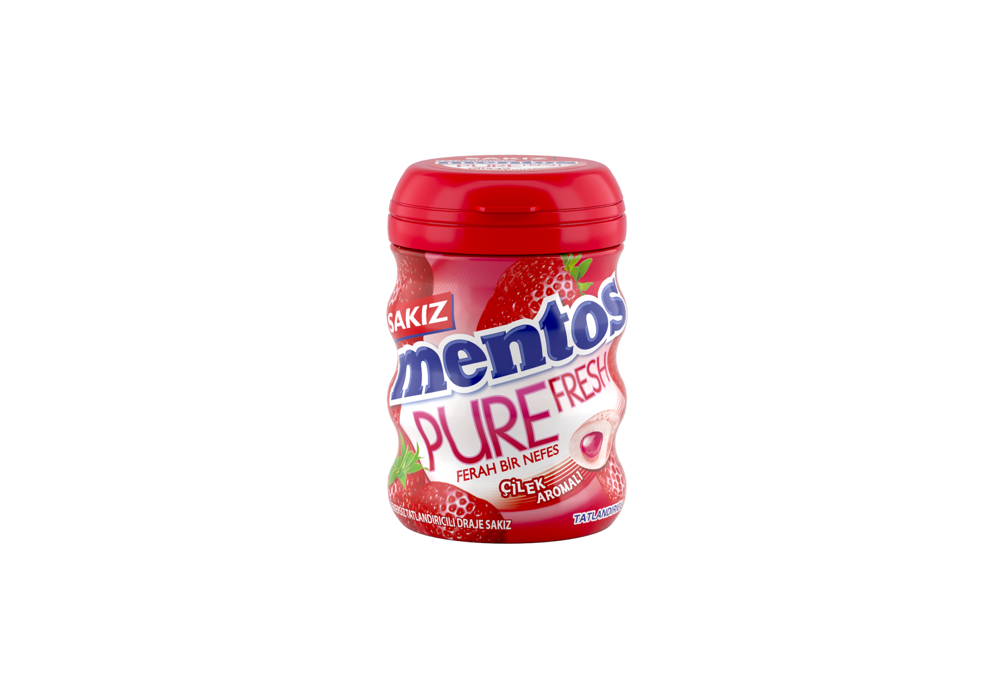 Mentos Pure Fresh Çilek Aromalı Sakız 60 Gr