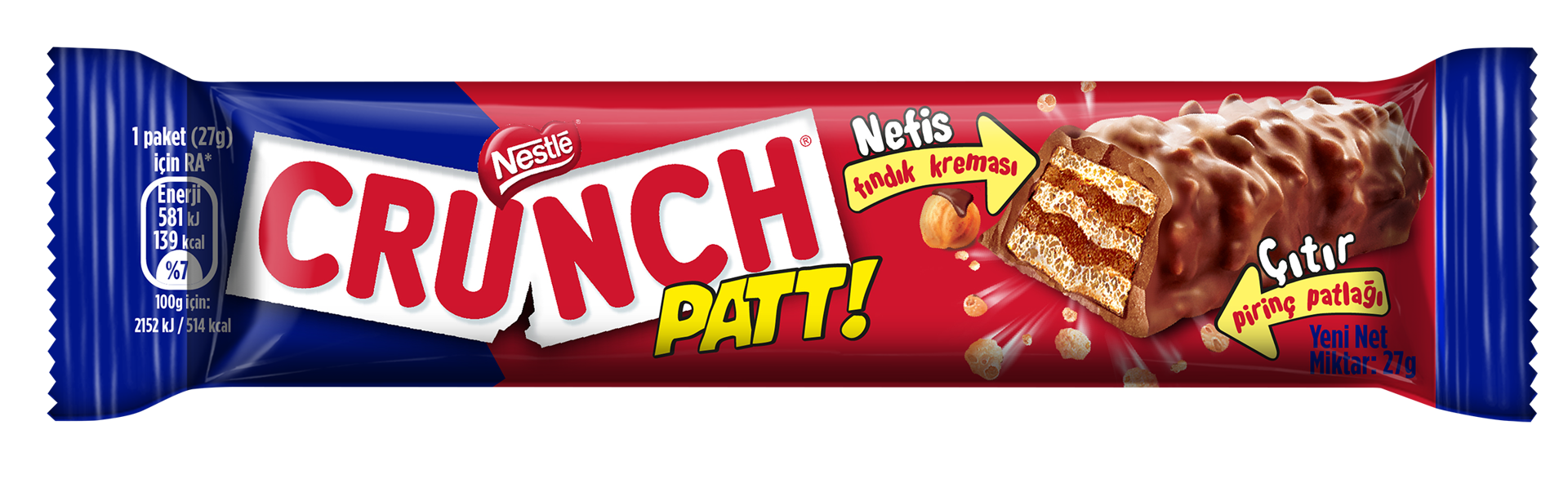 Nestle Fındık Kremalı Pirinç Patlağı Gofret 27 Gr
