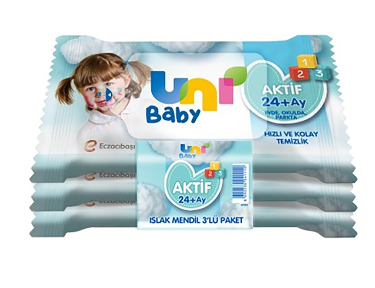 Unibaby Aktif Cep Mendili 3lü 15li