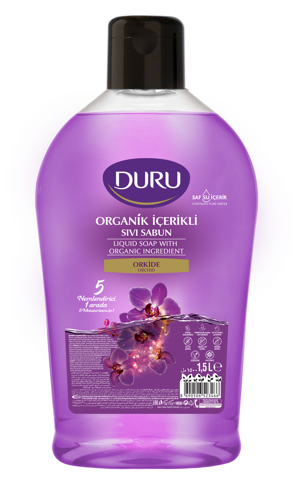 Duru Orkide Kokulu Sıvı Sabun 1,5 Lt