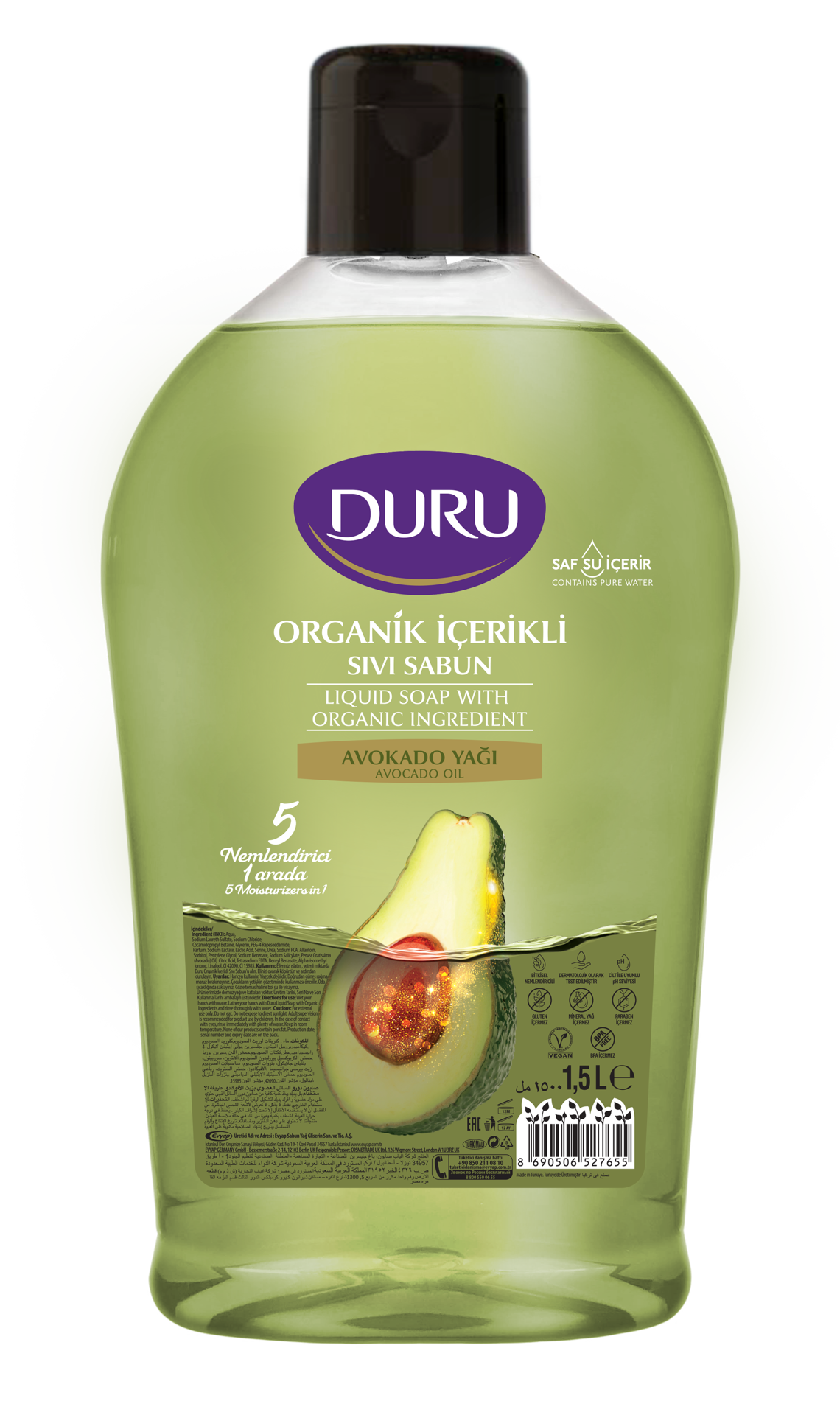 Duru Avokado Kokulu Sıvı Sabunu 1,5 Lt