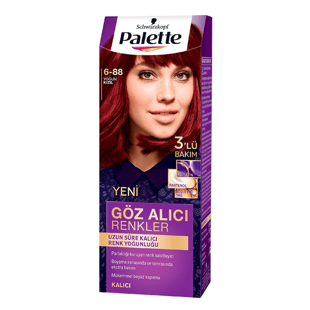 Palette Göz Alıcı Renkler Saç Boyası 6-88 Yoğun Kızıl 50 ml