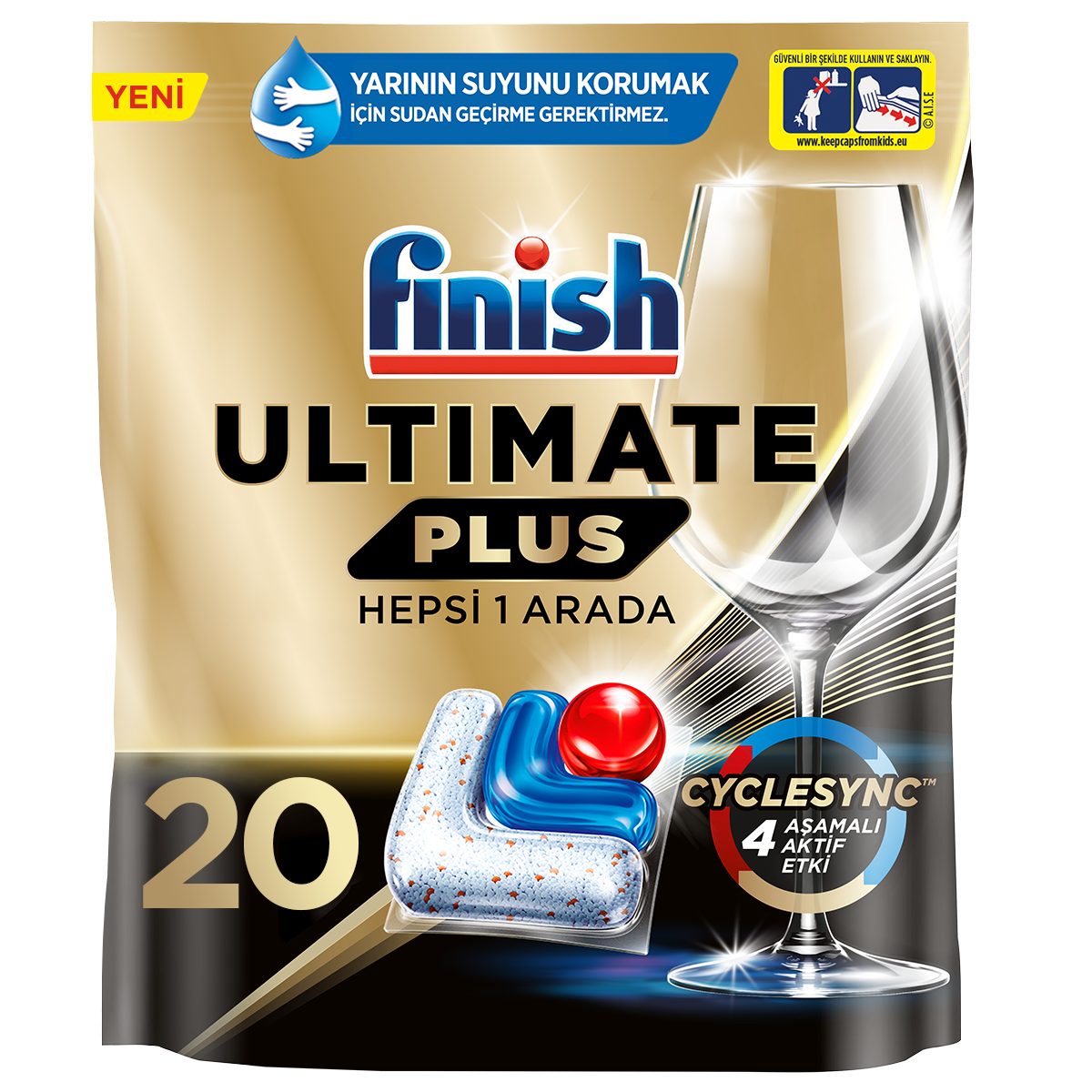 Finish Ultimate Plus Bulaşık Tableti 20'li