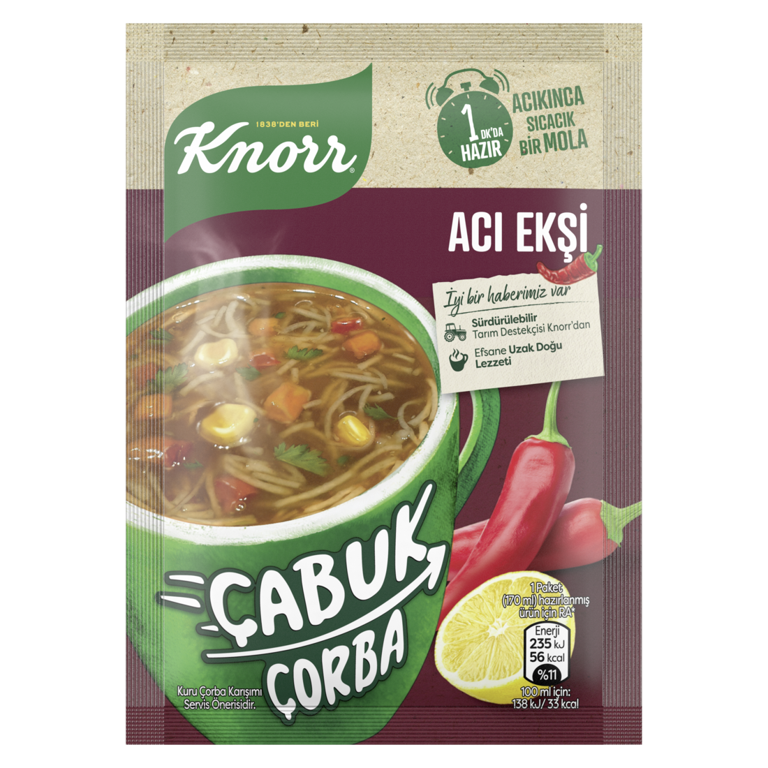 Knorr Çabuk Çorba Acı Ekşi 19 Gr