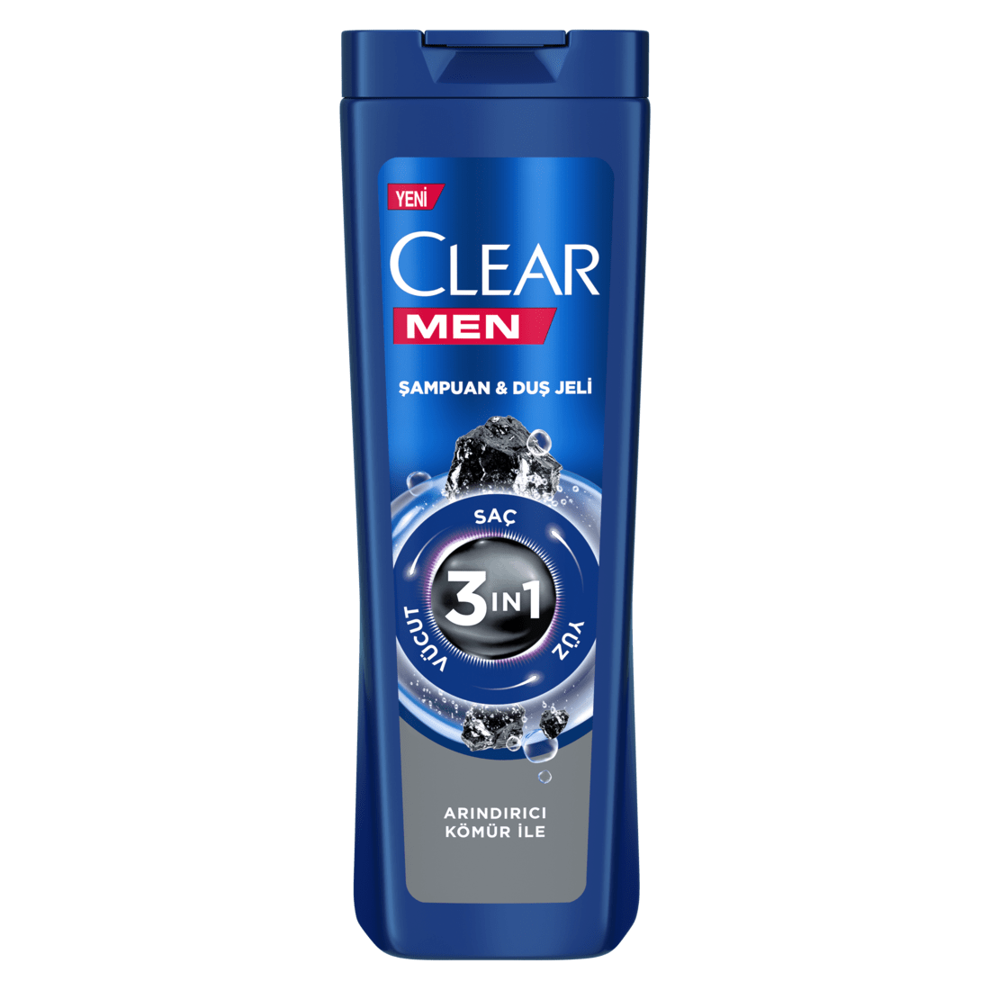 Clear Men 3'ü 1 Arada Arındırıcı Kömür Etkili Duş Jeli & Şampuan & Yüz Bakımı 350ml