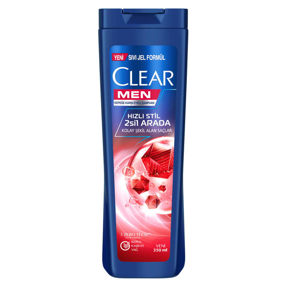 Clear Men 2'si 1  Arada Şampuan ve Saç Kremi Kolay Şekil Alan Saçlar 350 ml
