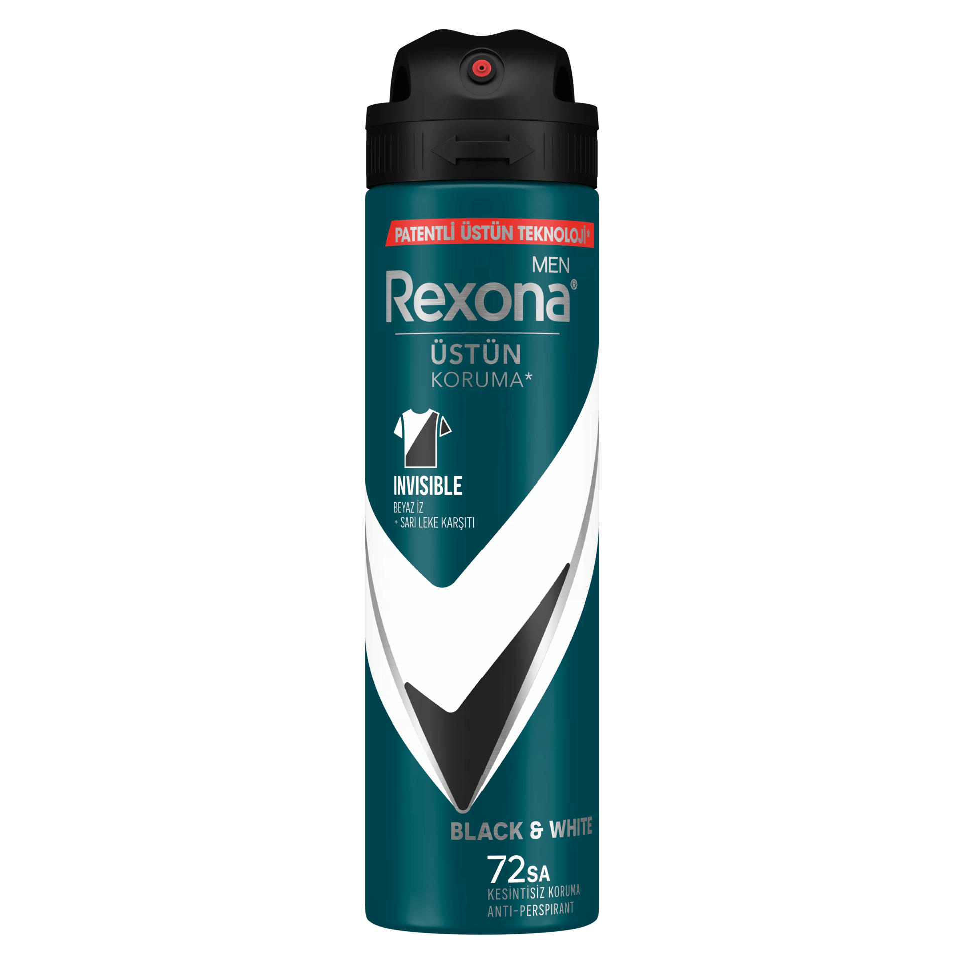 Rexona Men Invisible Black+White Antiperspirant Erkek Sprey Deodorant 150 ml