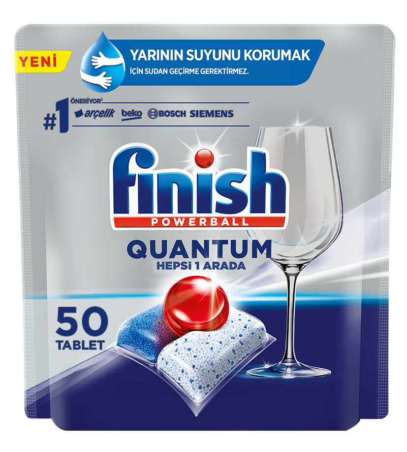 Finish Quantum Hepsi Bir Arada Bulaşık Makinesi Tableti 50 Yıkama