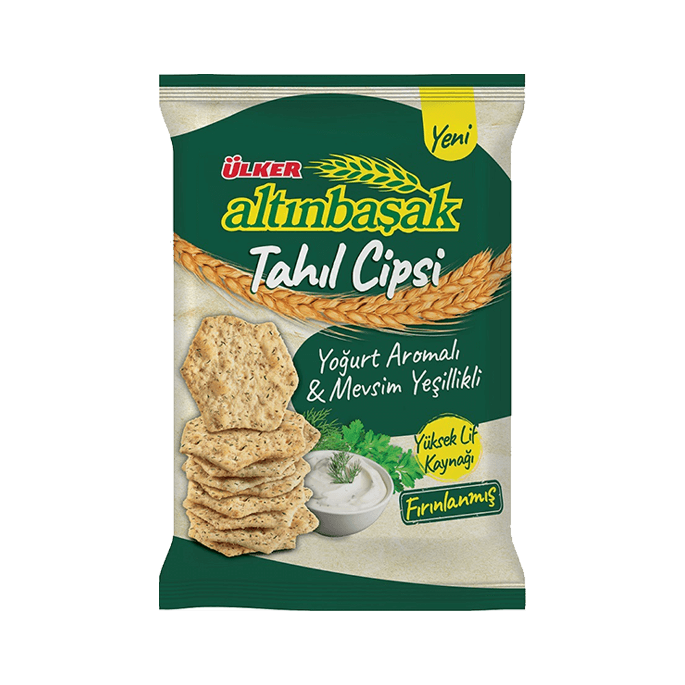 Ülker Altınbaşak Tahıl Cipsi Yoğurt Aromalı & Mevsim Yeşillikli 50 gr