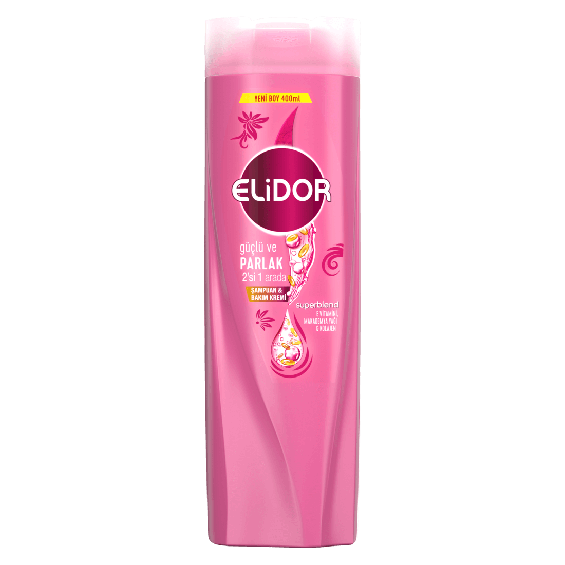 Elidor Güçlü & Parlak 2'si 1 Arada Şampuan 400 ml