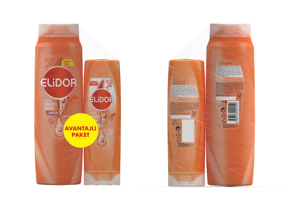Elidor Onarıcı Bakım Şampuanı 400ML+200ML