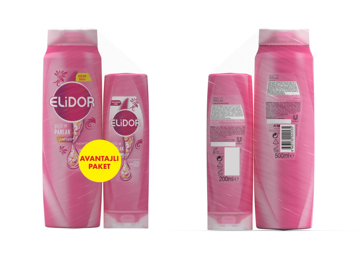 Elidor Güçlü Parlak Şampuan 400 ML+200 ML
