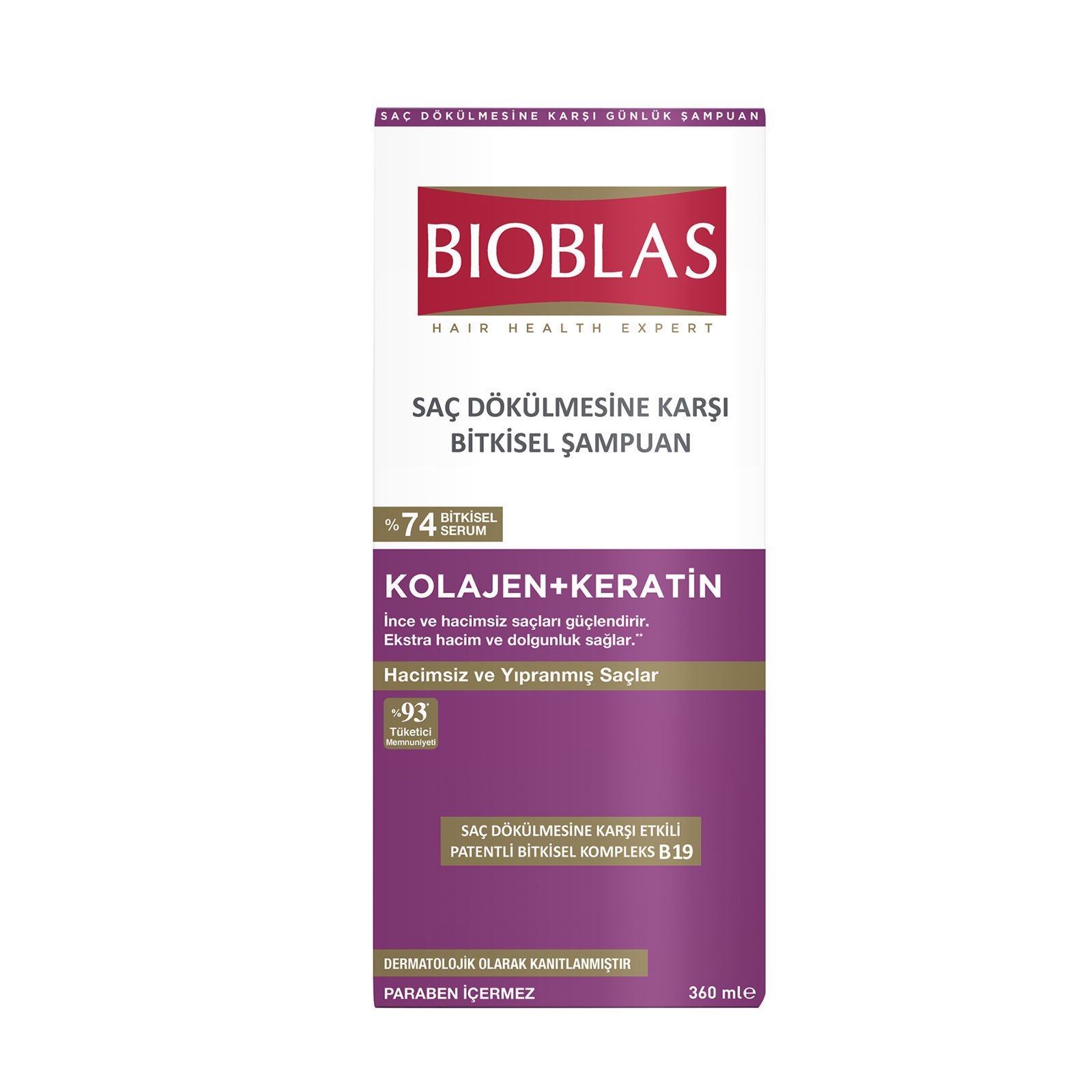 Bioblas Kolajen+Keratin Bitkisel Şampuan 360 Ml