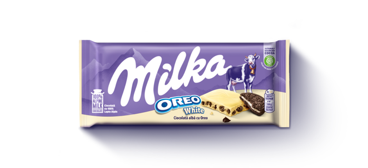Milka Tablet Beyaz Oreolu Çikolata
