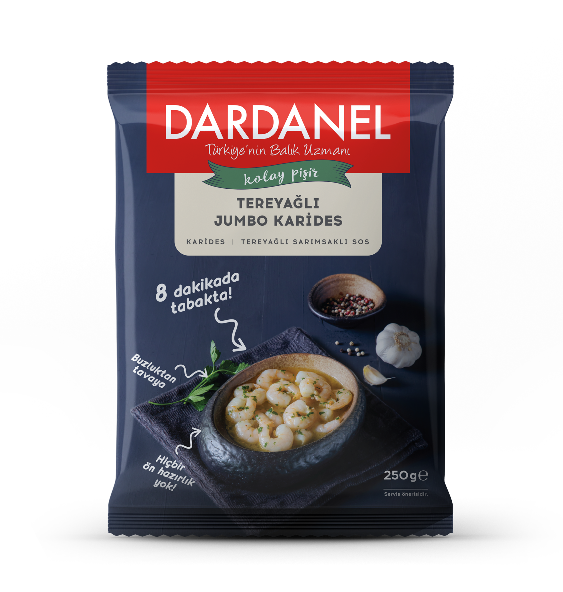 Dardanel Kolay Pişir Tereyağlı Jumbo Karides 250 Gr