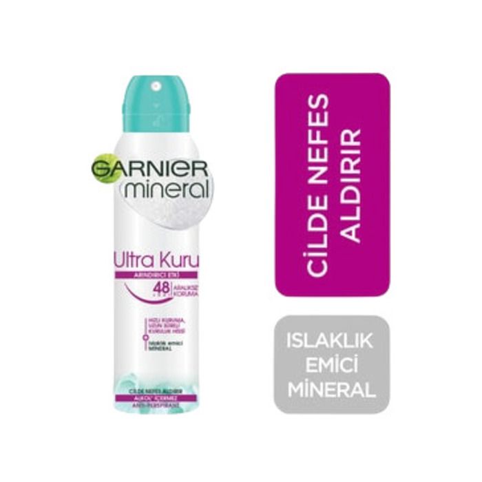 Garnier Mineral Ultra Kuru 48 Saat Etkili Sprey Deodorant 150 Ml