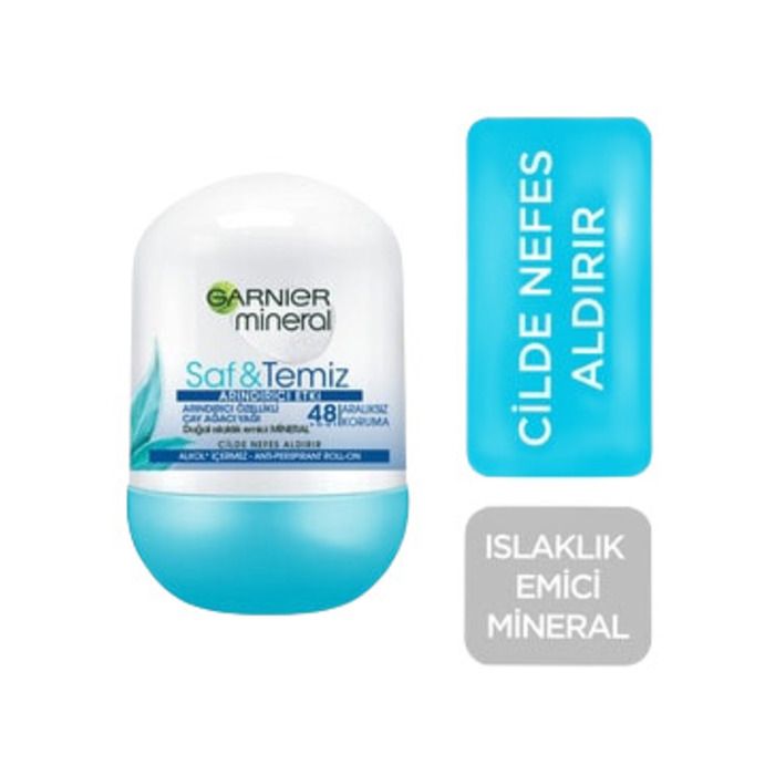 Garnier Mineral Saf&Temiz 48 Saat Etkili Roll-On Deodorant 50 Ml