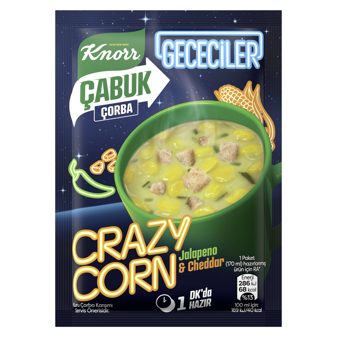 Knorr Çabuk Çorba Crazy Corn 18 Gr