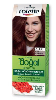 Palette Kalıcı Doğal Renkler 3-68 Kızıl Çikolata Saç Boyası