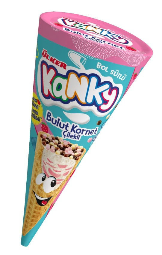 Ülker Kanky Çilekli Kornet Gofret 26,5 Gr