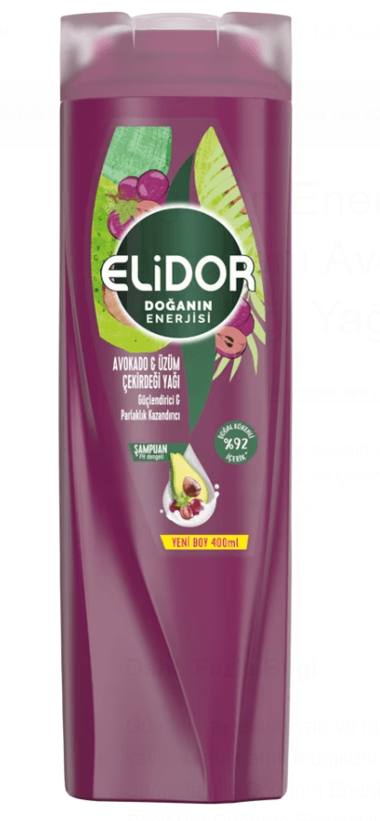 Elidor Avokado Üzüm Çekirdeği Yağı Şampuan 400 Ml