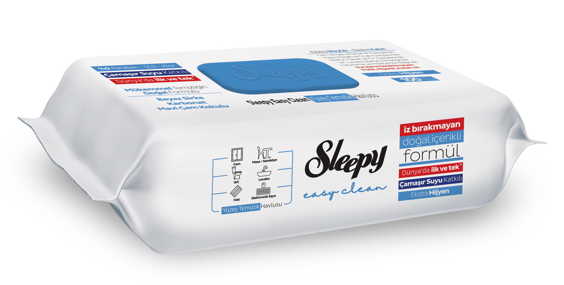 Sleepy Yüzey Temizlik Havlusu Çamaşır Sulu 100 Adet
