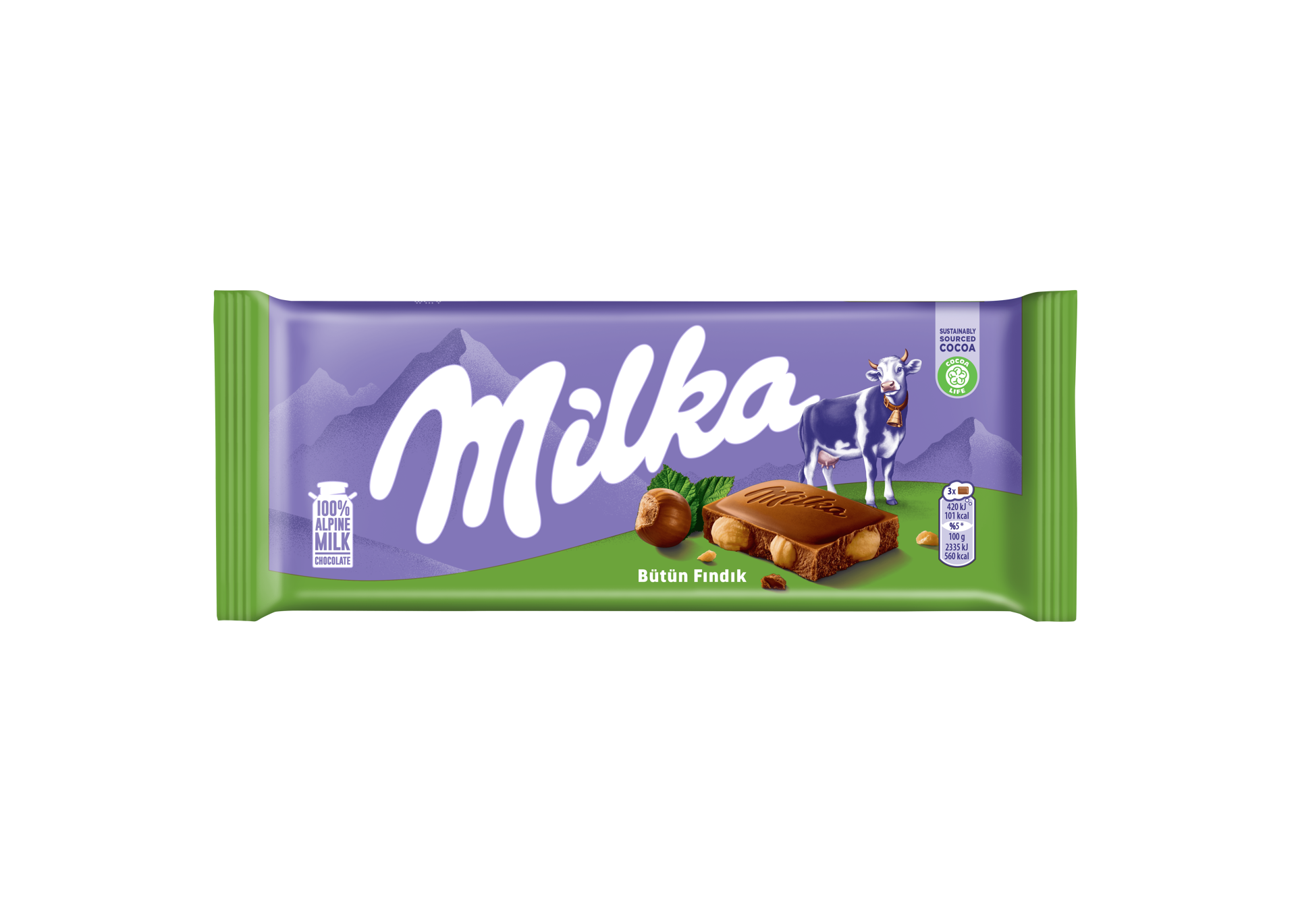 Milka Bütün Fındıklı Çikolata 90 Gr