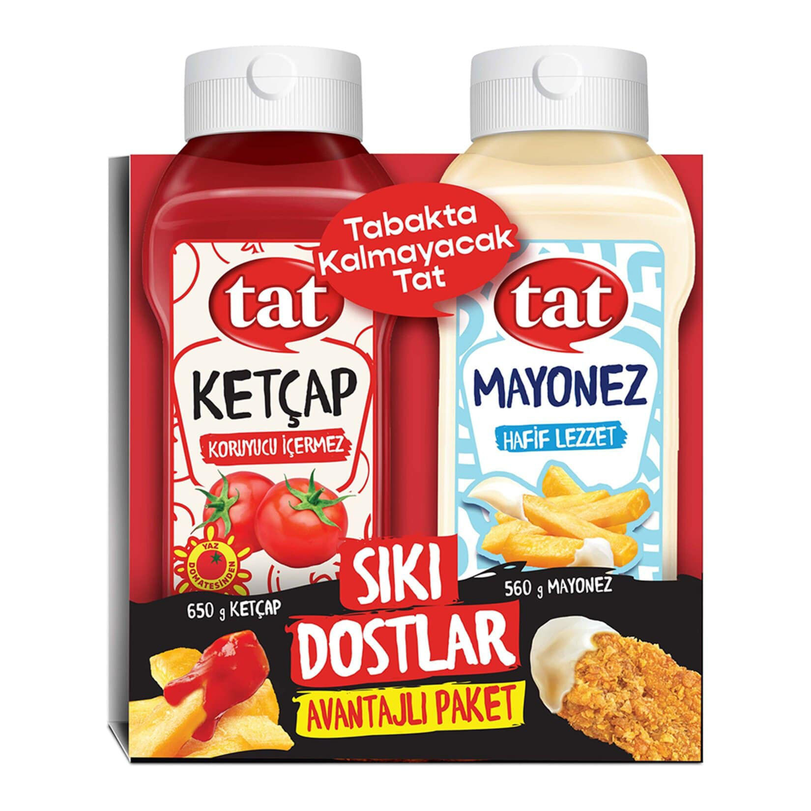 Tat Sıkı Dostlar Ketçap 650 Gr+Mayonez 560 Gr