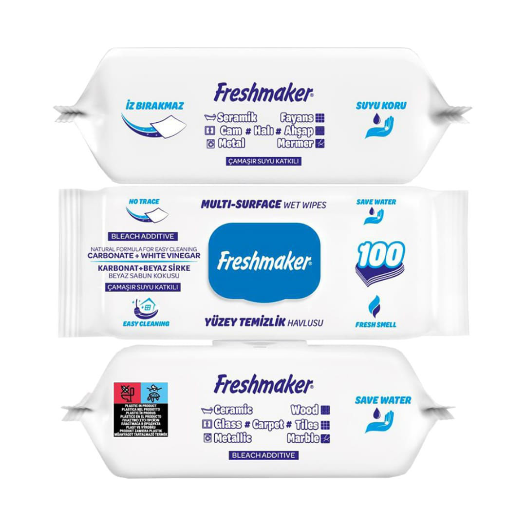 Freshmarker Çamaşır Sulu Temizlik Havlusu 100'lü