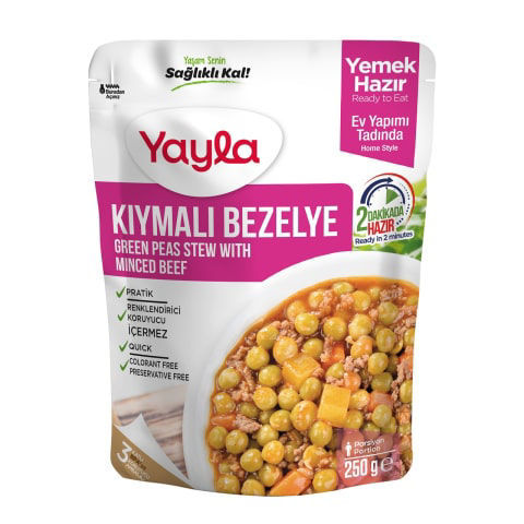 Yayla Kıymalı Bezelye Hazır Yemek 250 Gr
