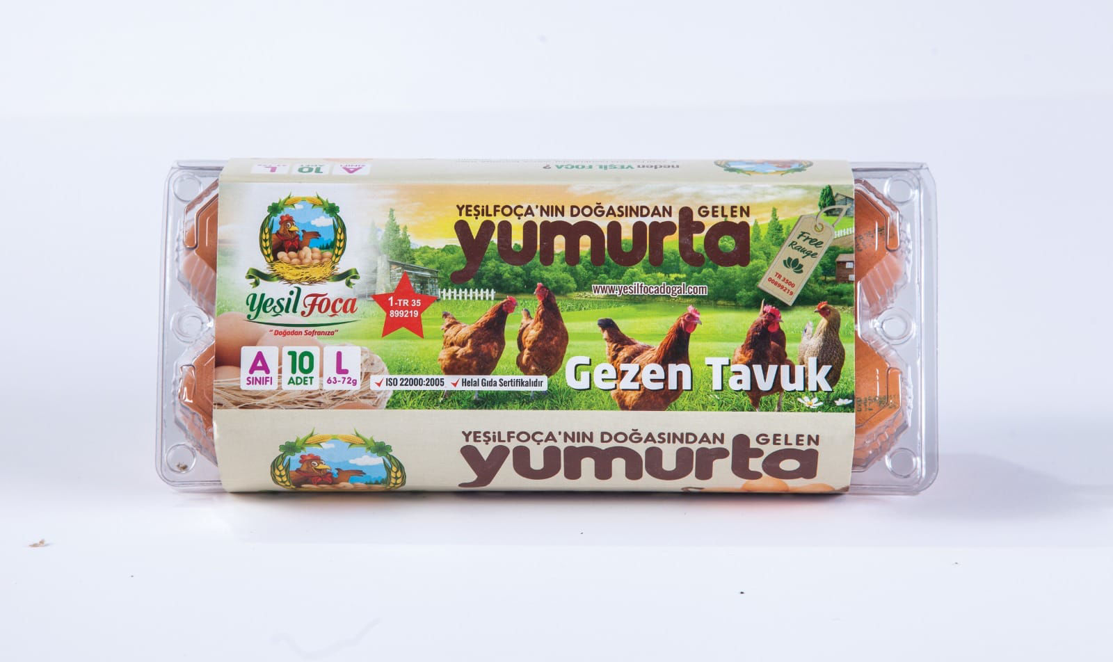 Yeşil Foça Gezen Tavuk Yumurtası 10'lu Large