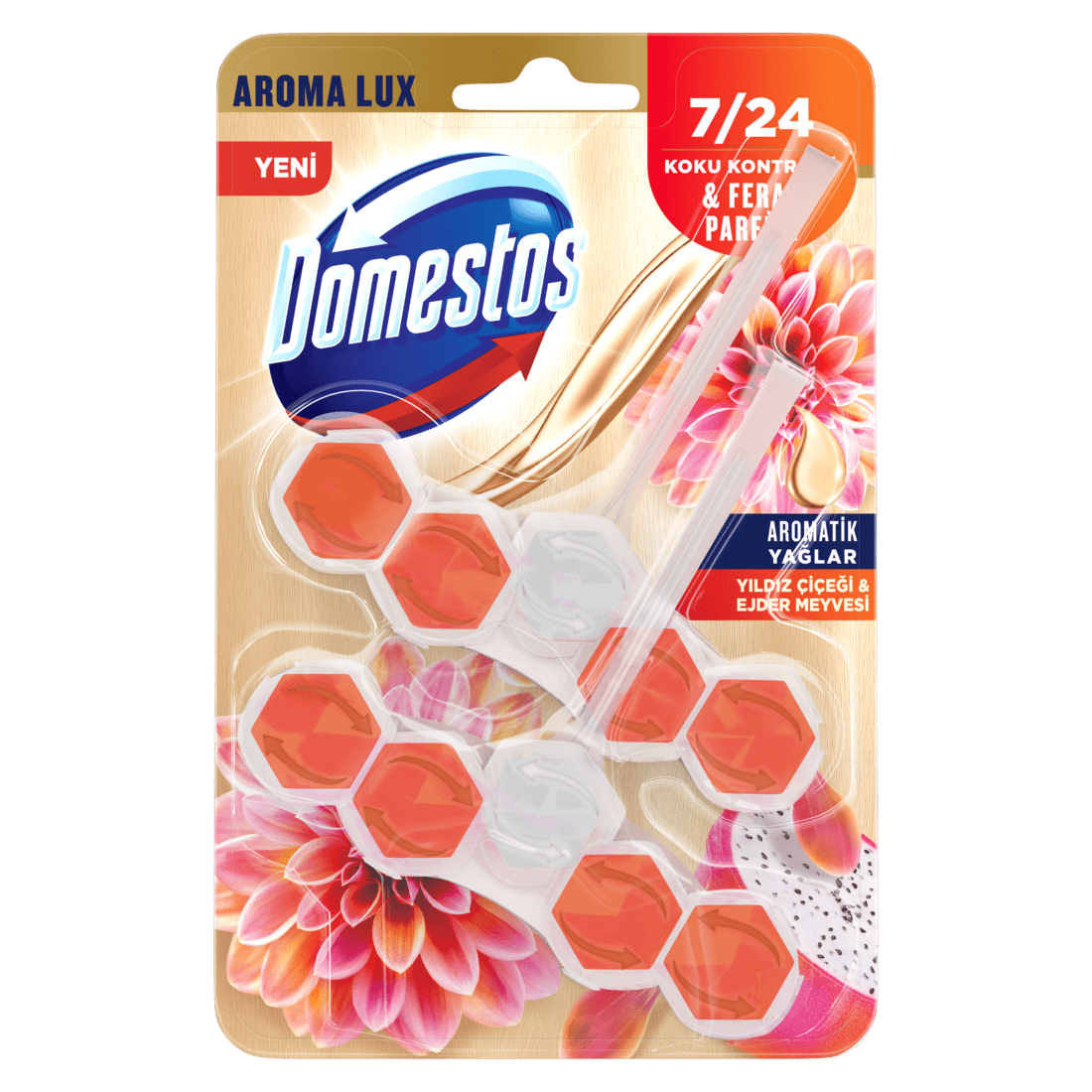 Domestos Lux Yıldız Çiçeği & Ejder Meyvesi Wc Blok 2'li