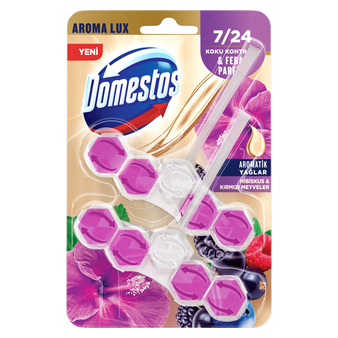 Domestos Lux Hibiskus & Kırmızı Meyveler Wc Blok 2'li