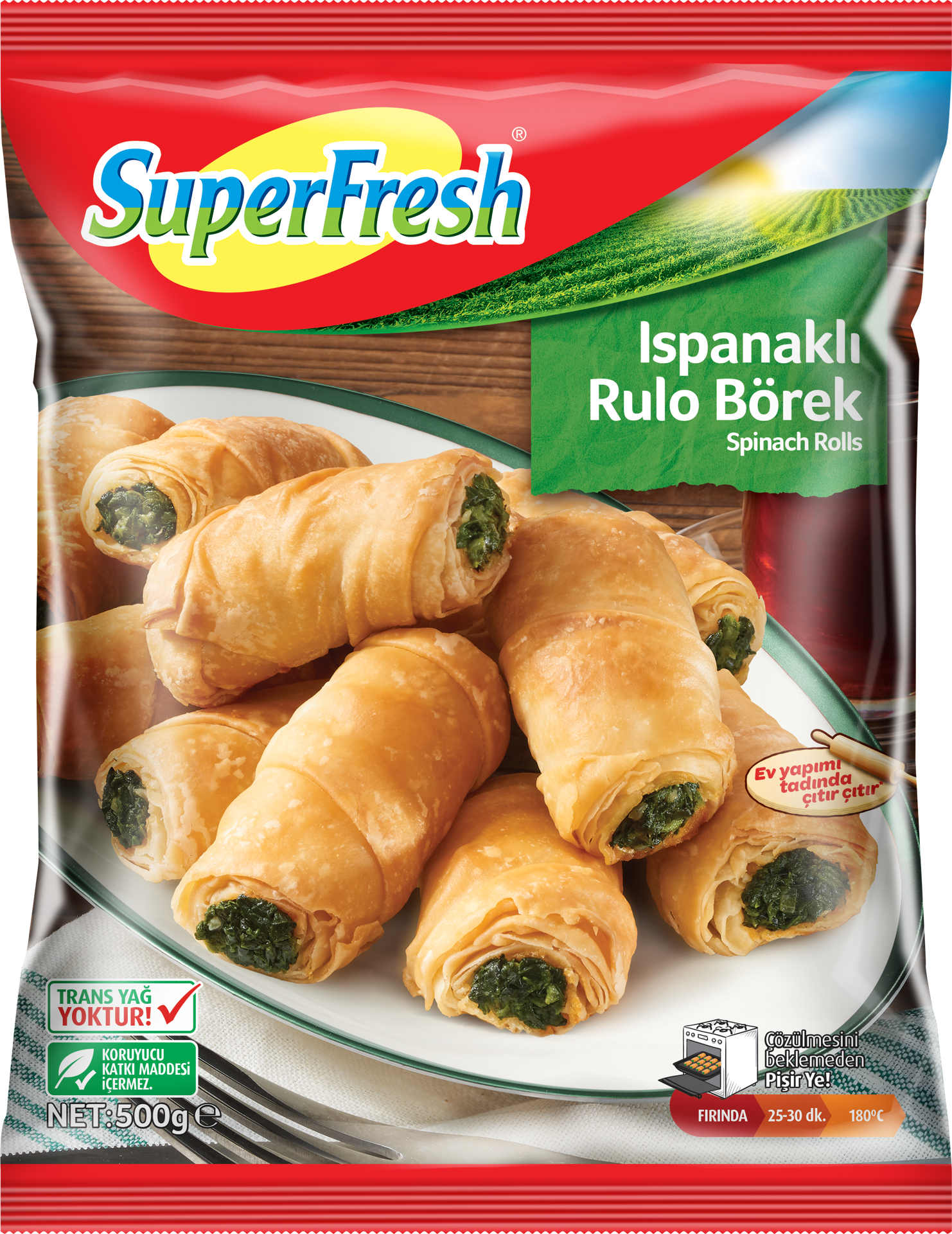 Superfresh İkramlık Ispanaklı Mini Börek 500 Gr