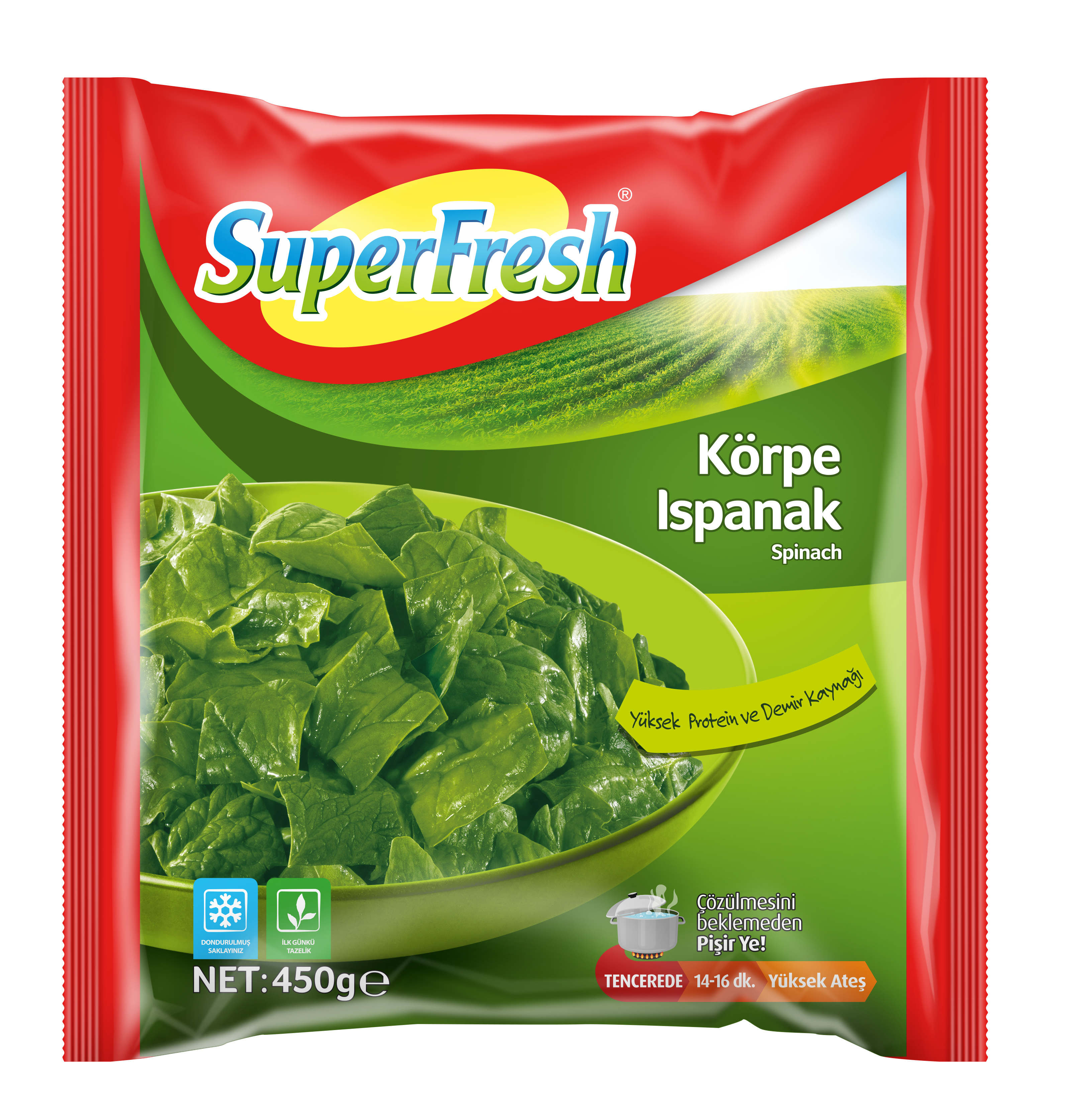 Superfresh Doğranmuş Ispanak 450 Gr