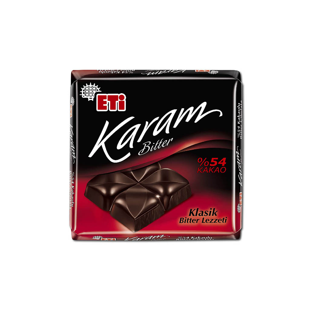 Eti Karam %54 Kakaolu Bitter Kare Çikolata 60 Gr