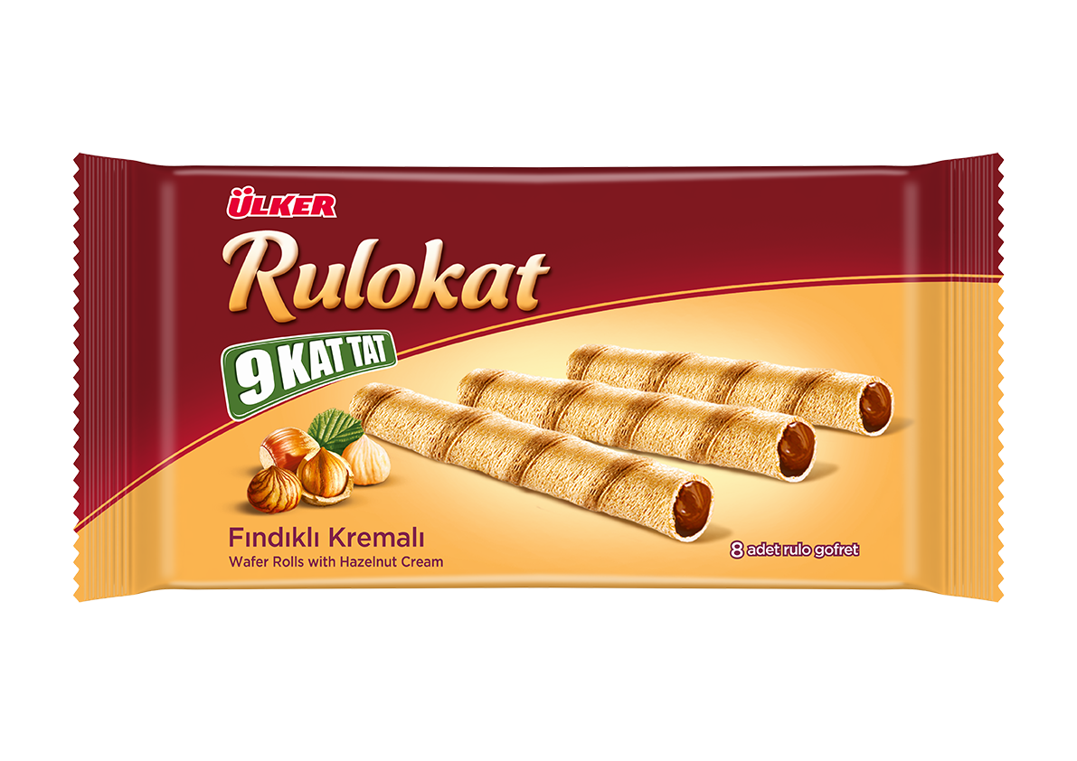 Ülker Rulokat 9 Kat Tat Fındık Kremalı Rulo Gofret 42 Gr